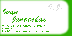 ivan janecskai business card